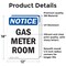 Signmission Gas Meter Room, 12 in W x Rectangle, Vinyl Decal OS-2PACK-NS-D-1218-V-13013 - alternate 4